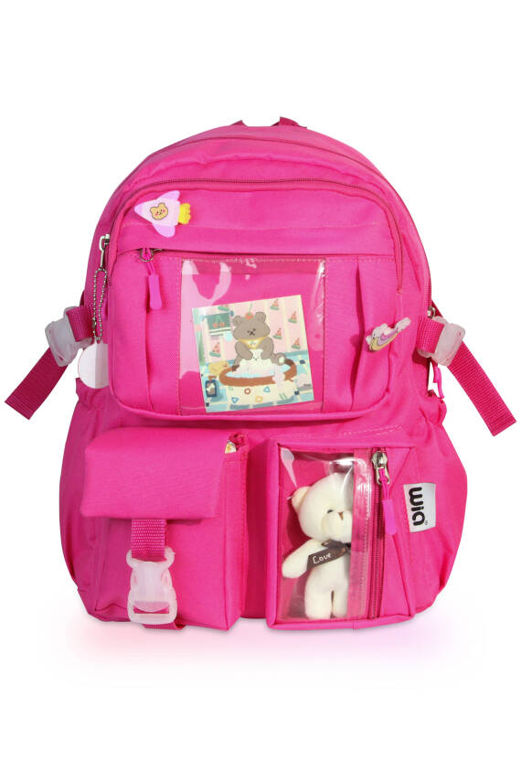 Wia Kawaii Kore Tarzı Ayıcıklı İlkokul ve Beslenme Çantası - 29