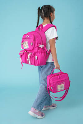 Wia Kawaii Kore Tarzı Ayıcıklı İlkokul ve Beslenme Çantası - 38