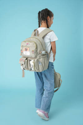 Wia Kawaii Kore Tarzı Ayıcıklı İlkokul ve Beslenme Çantası - 16