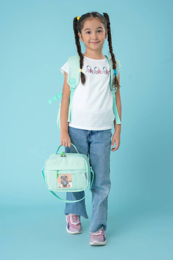 Wia Kawaii Kore Tarzı Ayıcıklı İlkokul ve Beslenme Çantası - 34