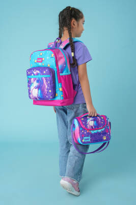 Wia Kız Çocuk Unicorn Desenli 3'lü Okul Çanta Seti - 2