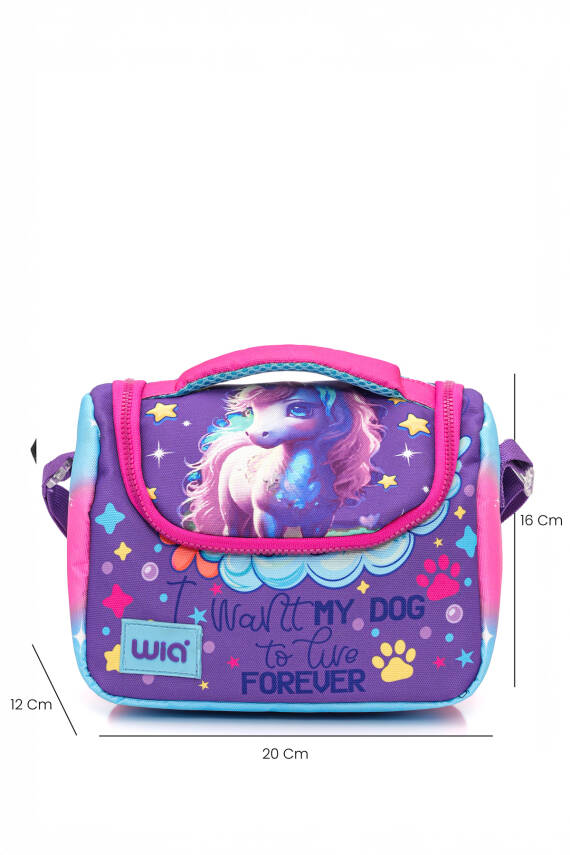 Wia Kız Çocuk Unicorn Desenli 3'lü Okul Çanta Seti - 7