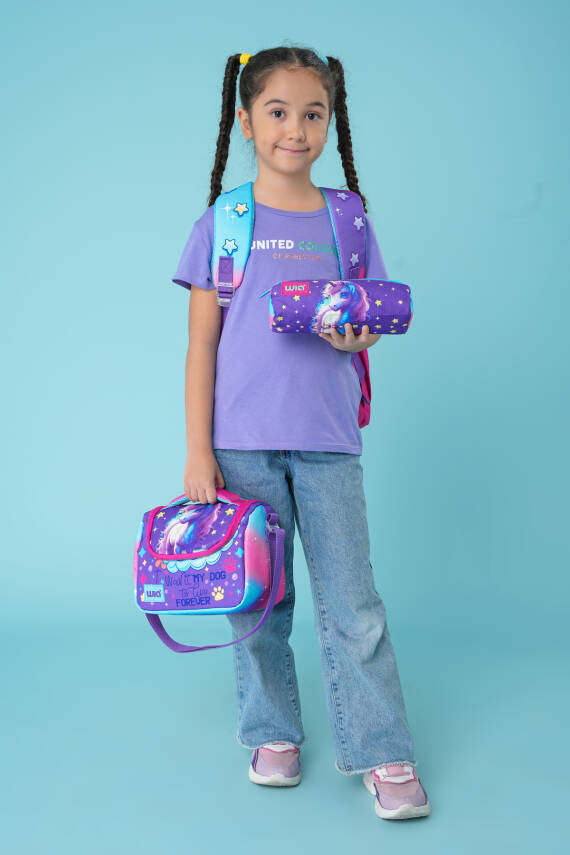 Wia Kız Çocuk Unicorn Desenli 3'lü Okul Çanta Seti - 9