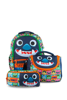 Wia Monster Erkek Çocuk Çanta Seti - Wia